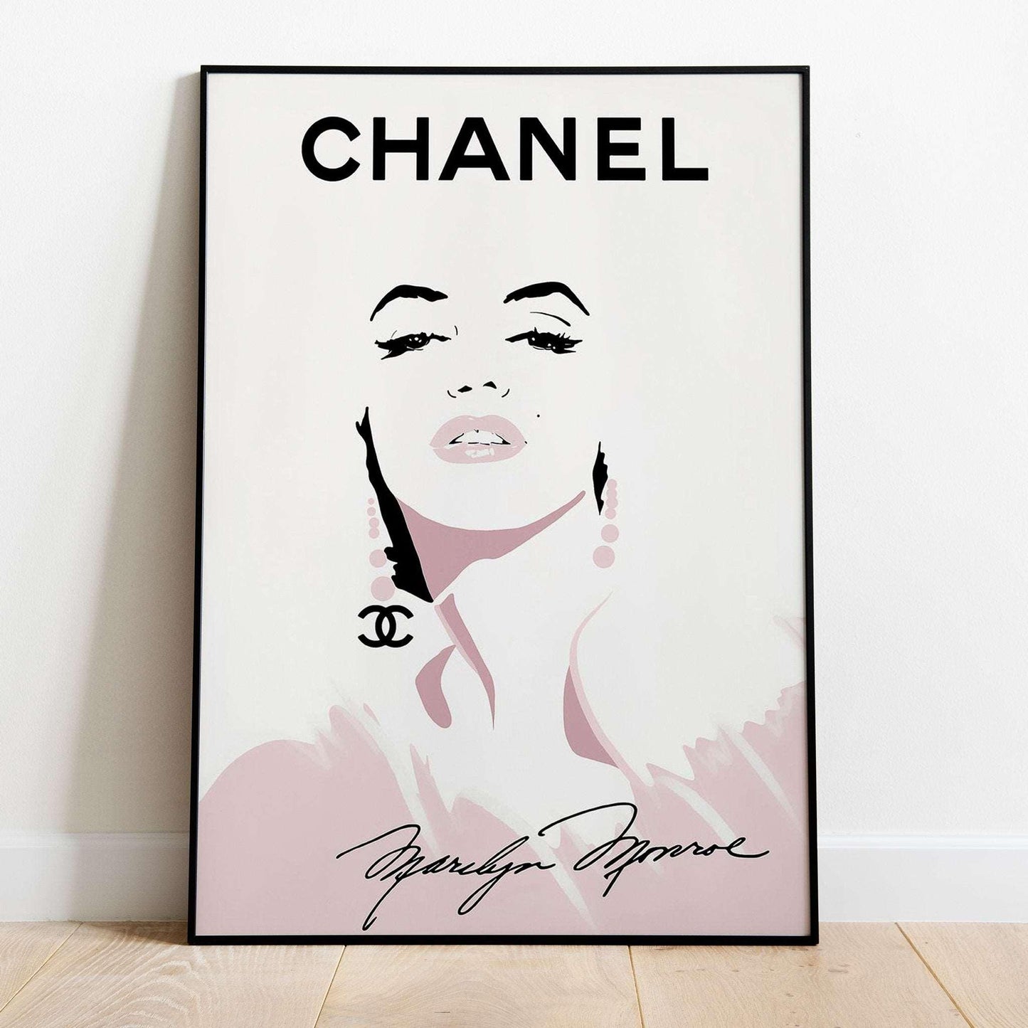 Chanel Marylin Monroe Abstract Art Print Poster - Lovez Aqua© - 