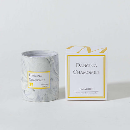 Dancing Chamomile Soy Wax Candle With Decorative Jar - Chrysanthemum & Daisies - Lovez Aqua© - 