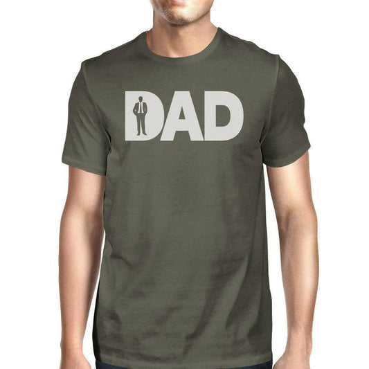 Dark Khaki "Dad" Business Suit Graphic Men's Crew Neck T-Shirt - Lovez Aqua© - men's clothing, t-shirts