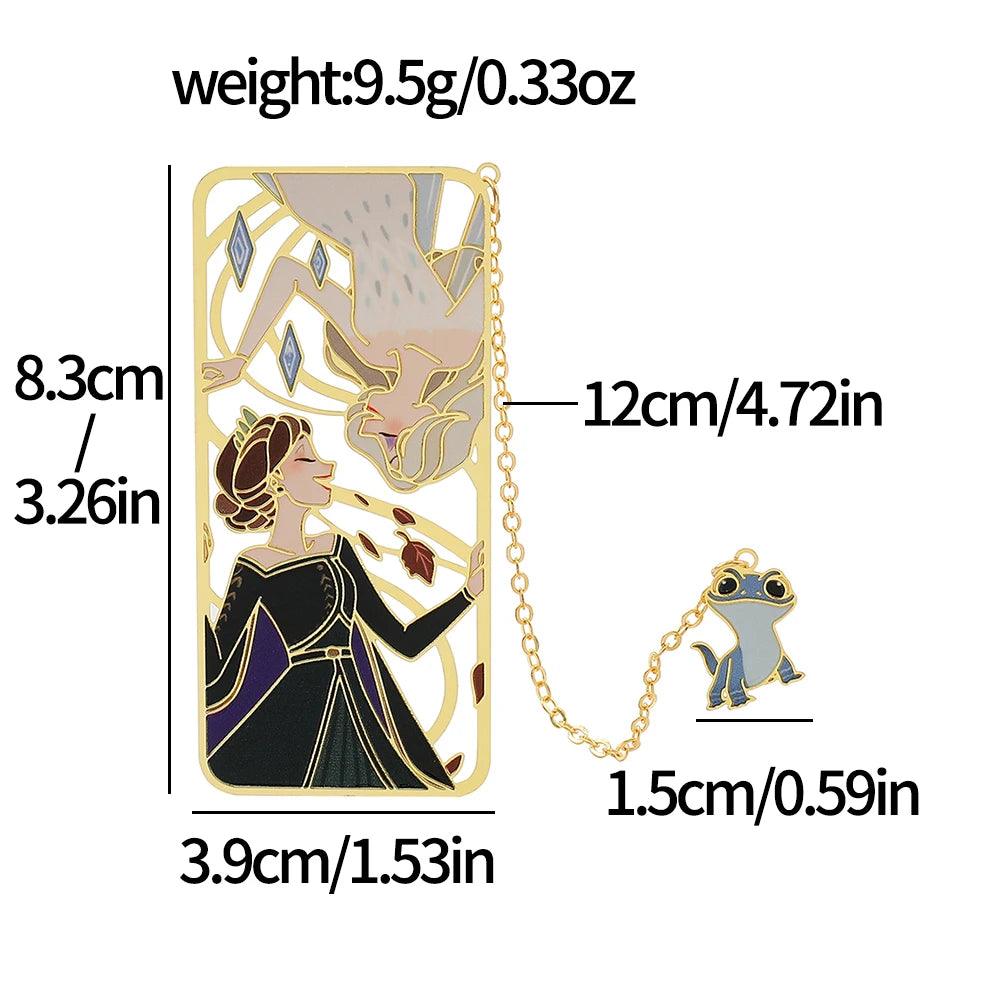 Disney's Frozen Anna & Elsa Metal Hollow Cutout Bookmark - Lovez Aqua© - 