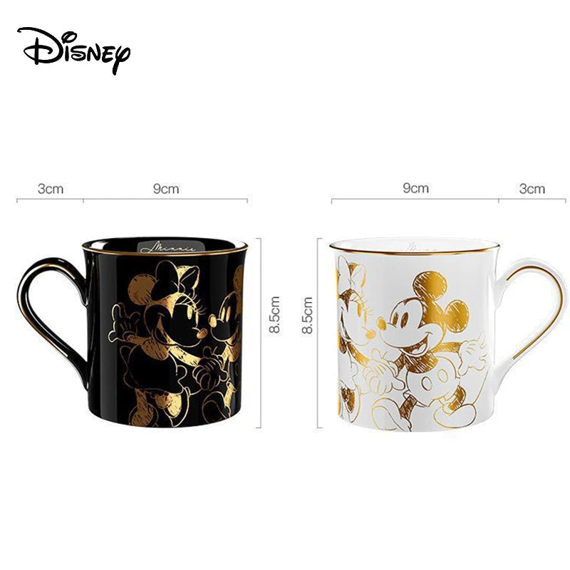 Disney's Mickey & Minnie Mouse Romantic Gold Foiled Ceramic Mug (350ml) - Lovez Aqua© - 