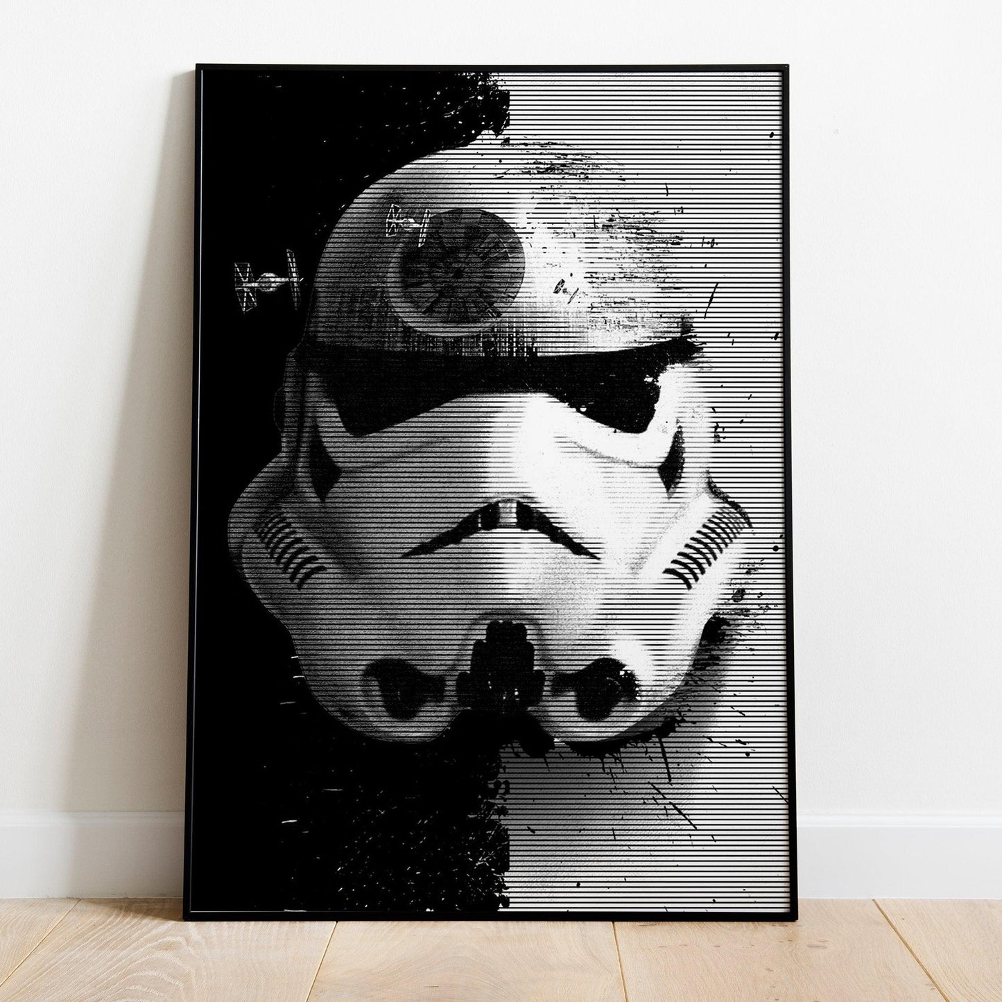 Disney's Star Wars Stormtrooper Abstract Monochrome Art Print Poster - Lovez Aqua© - 