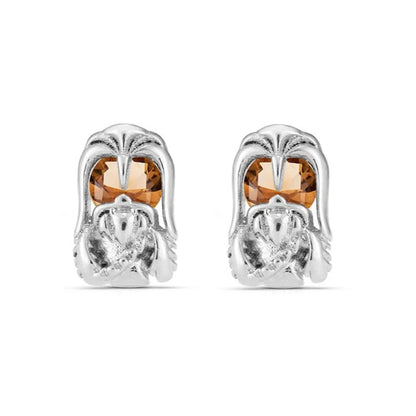 Disney's Star Wars The Mandalorian 18K Gold-Plated Stud Earrings With Zircons - Lovez Aqua© - 