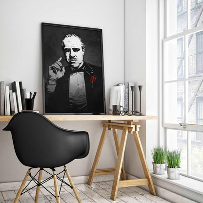 Don Corleone "The Godfather" Abstract Art Print Poster - Lovez Aqua© - 