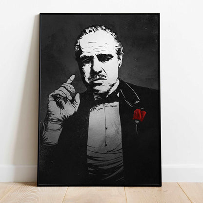 Don Corleone "The Godfather" Abstract Art Print Poster - Lovez Aqua© - 