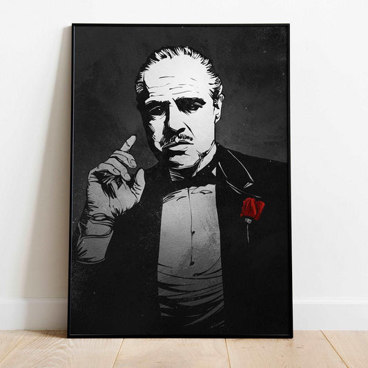 Don Corleone "The Godfather" Abstract Art Print Poster - Lovez Aqua© - 