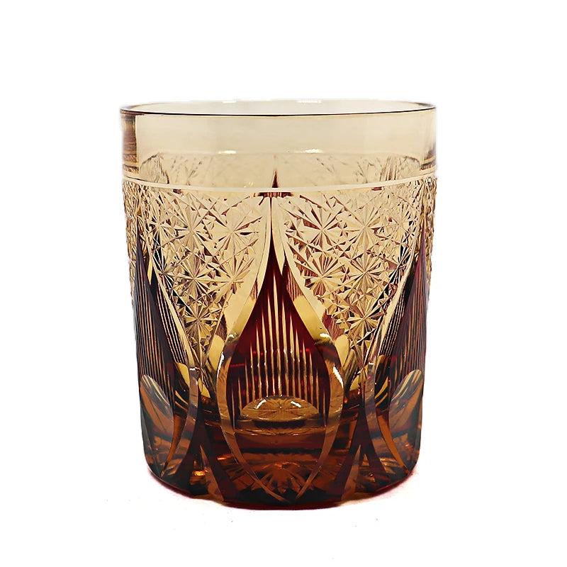 Edo Kiriko Hand-Crafted Luxury Crystal Tumbler with Flame Pattern (250ml) - Lovez Aqua© - 