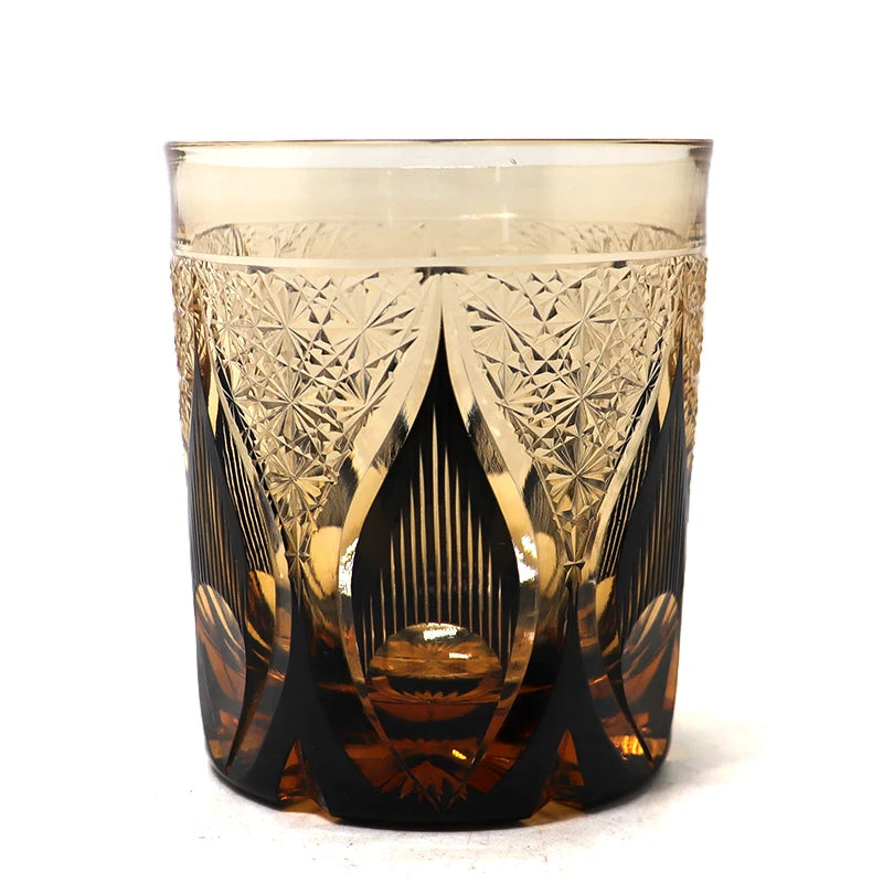 Edo Kiriko Hand-Crafted Luxury Crystal Tumbler with Flame Pattern (250ml) - Lovez Aqua© - 