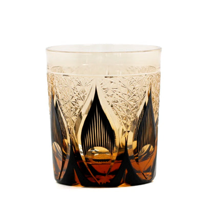 Edo Kiriko Hand-Crafted Luxury Crystal Tumbler with Flame Pattern (250ml) - Lovez Aqua© - 