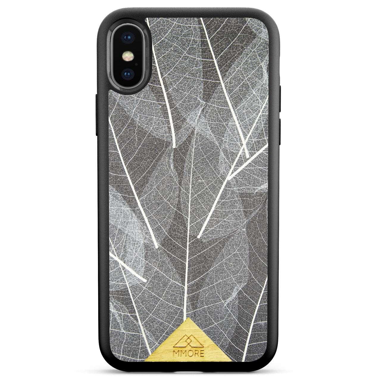 Genuine Skeleton Leaves Print Shockproof Protective Gray Phone Case - Lovez Aqua© - 