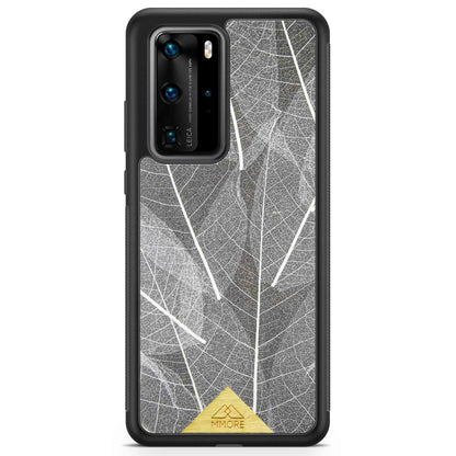 Genuine Skeleton Leaves Print Shockproof Protective Gray Phone Case - Lovez Aqua© - 