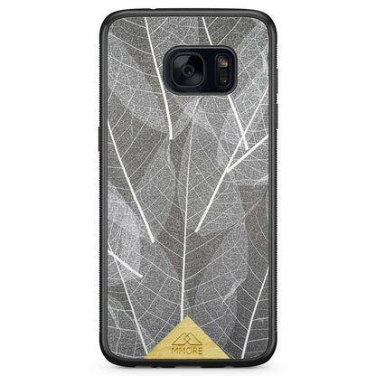 Genuine Skeleton Leaves Print Shockproof Protective Gray Phone Case - Lovez Aqua© - 