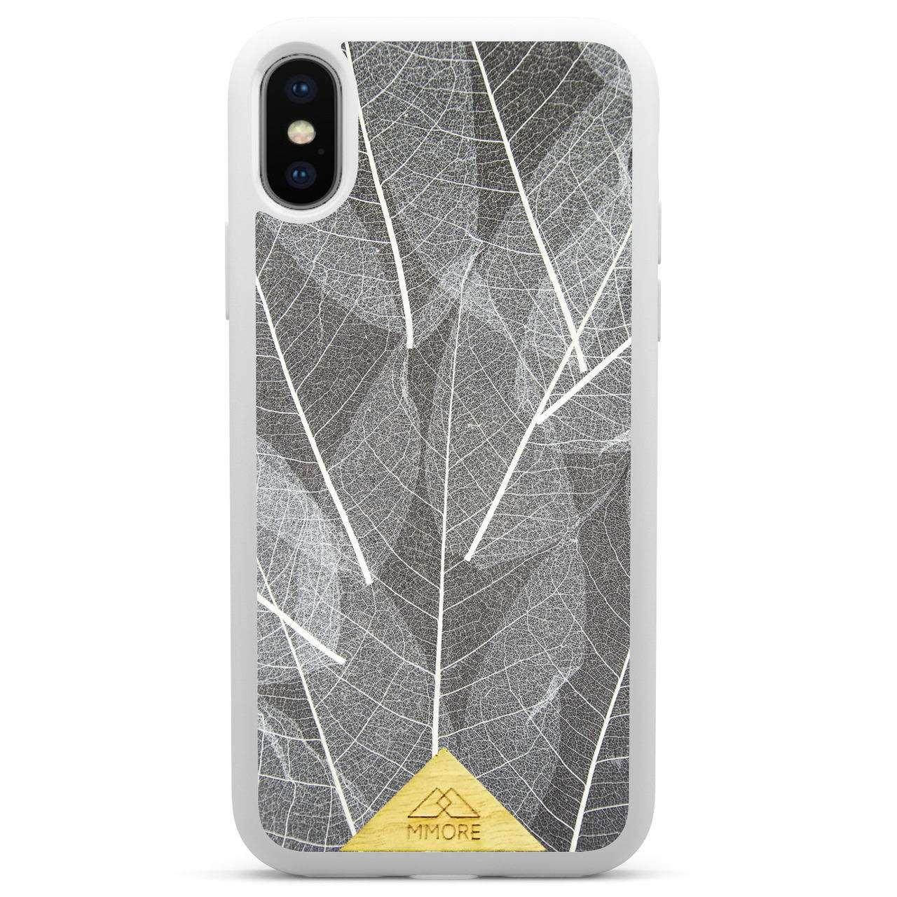 Genuine Skeleton Leaves Print Shockproof Protective Gray Phone Case - Lovez Aqua© - 