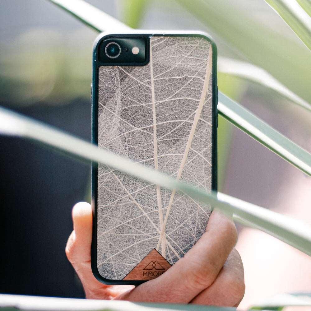 Genuine Skeleton Leaves Print Shockproof Protective Gray Phone Case - Lovez Aqua© - 