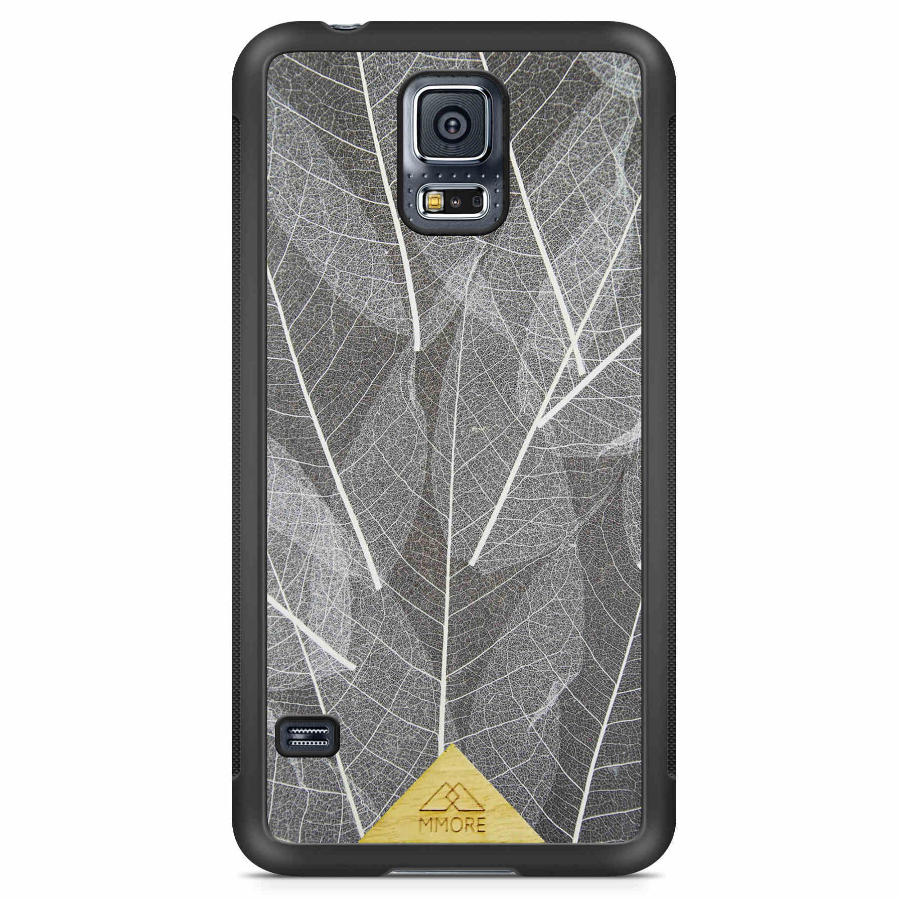 Genuine Skeleton Leaves Print Shockproof Protective Gray Phone Case - Lovez Aqua© - 