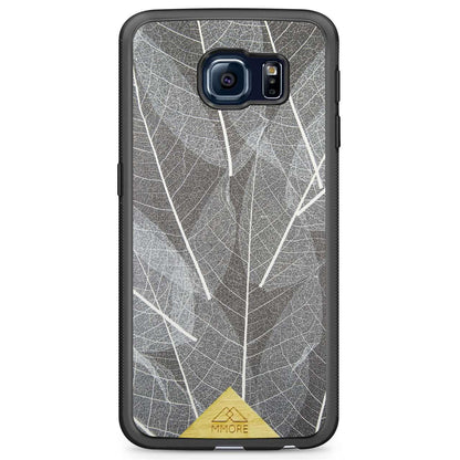 Genuine Skeleton Leaves Print Shockproof Protective Gray Phone Case - Lovez Aqua© - 