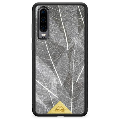 Genuine Skeleton Leaves Print Shockproof Protective Gray Phone Case - Lovez Aqua© - 