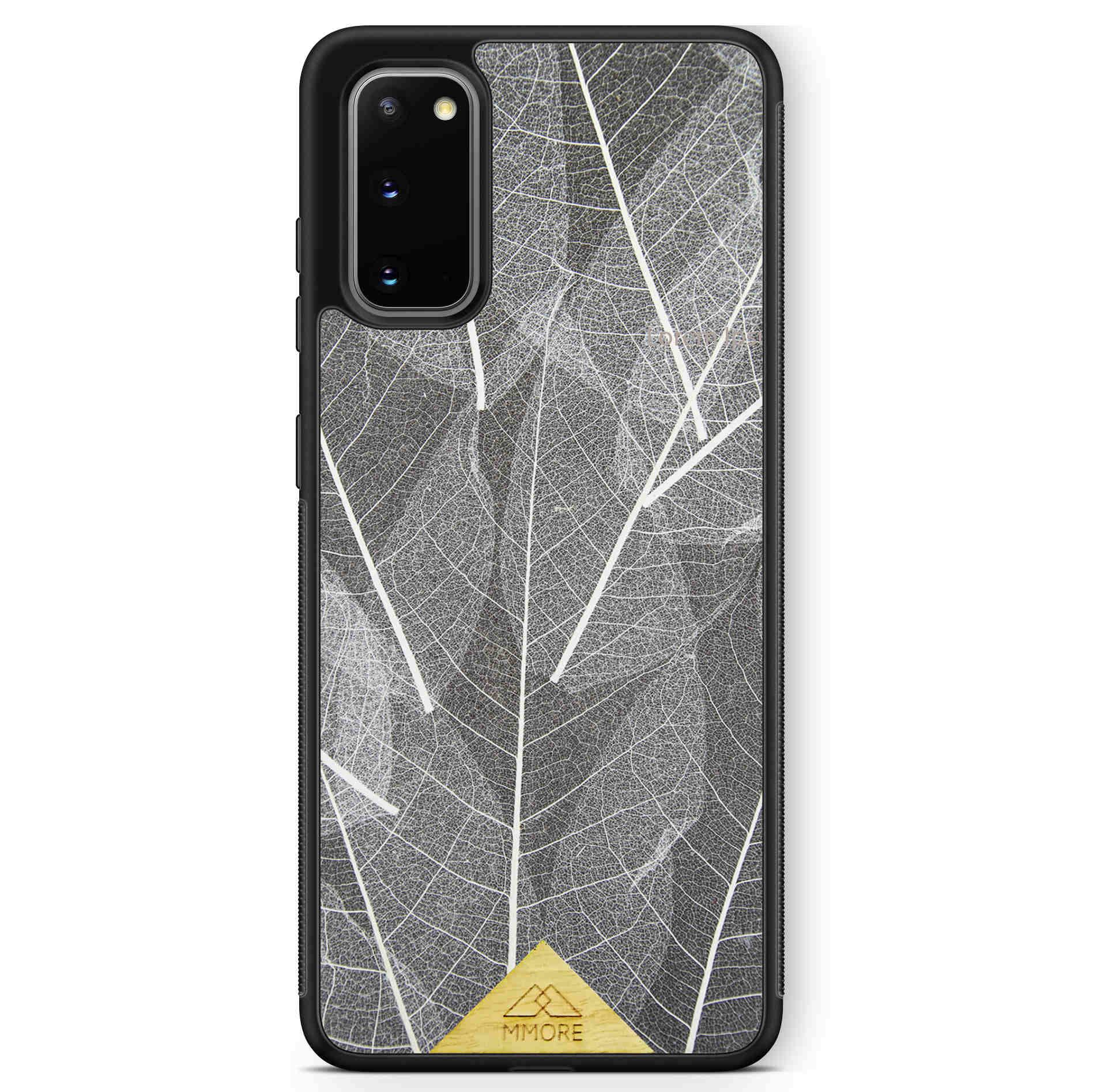 Genuine Skeleton Leaves Print Shockproof Protective Gray Phone Case - Lovez Aqua© - 