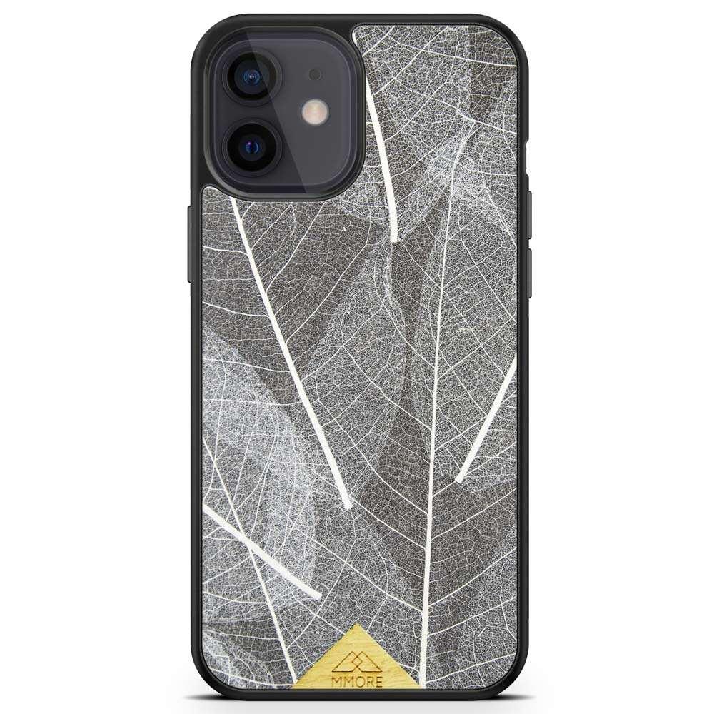 Genuine Skeleton Leaves Print Shockproof Protective Gray Phone Case - Lovez Aqua© - 