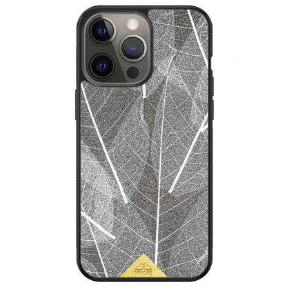 Genuine Skeleton Leaves Print Shockproof Protective Gray Phone Case - Lovez Aqua© - 