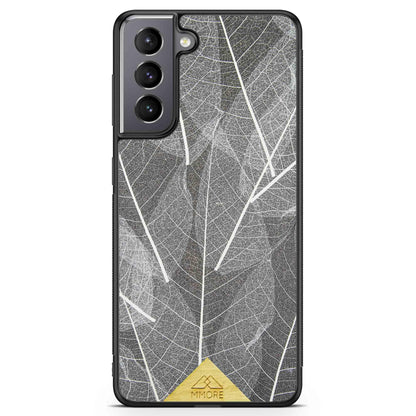 Genuine Skeleton Leaves Print Shockproof Protective Gray Phone Case - Lovez Aqua© - 