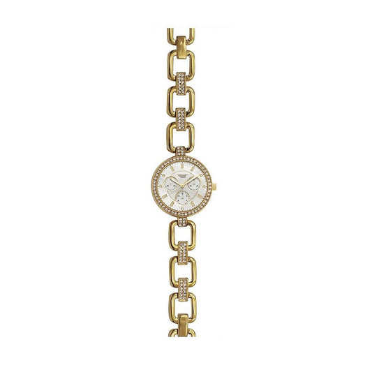 Gold-Tone Women’s Chain-Link Watch with Crystal Embellishments & Roman Numerals - Lovez Aqua© - 