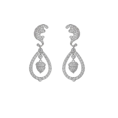 Cubic Zircon Princess of Wales Kate Middleton Oak Leaf & Acorn Wedding Earrings - 80d3e6-0e.myshopify.com - -  