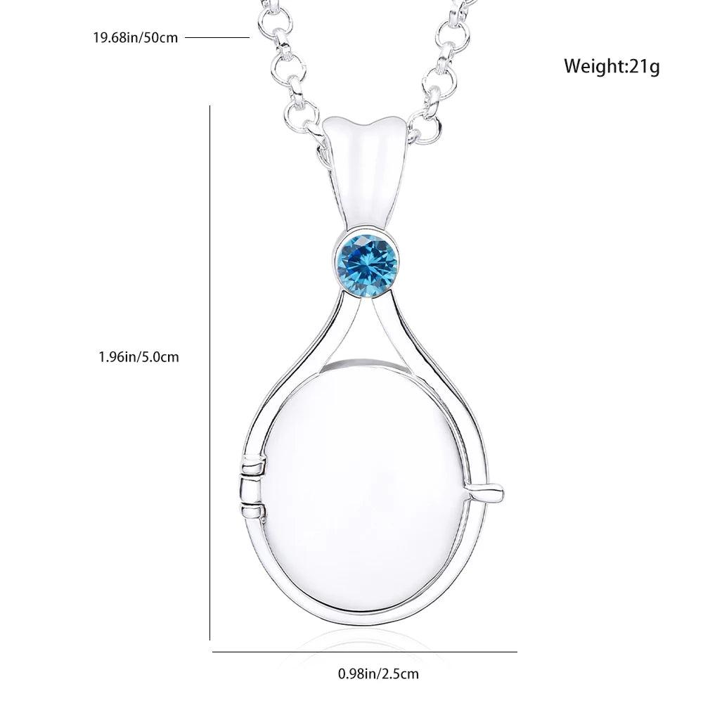 H20: Just Add Water Silver Plated Mermaid Necklace/Earrings With Natural Zircon - Lovez Aqua© - 