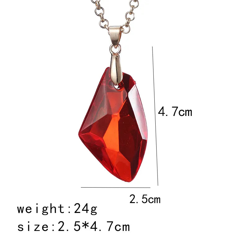 Harry Potter Philosopher Stone Elixir of Life Red Acrylic Pendant Necklace - 80d3e6-0e.myshopify.com - -  