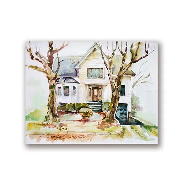 Twilight Saga Cullen Family Residence & Bella Swan's House Watercolor Art Print - 80d3e6-0e.myshopify.com - Bella Swan's House / 13x18 cm No Frame -  Bella Swan's House