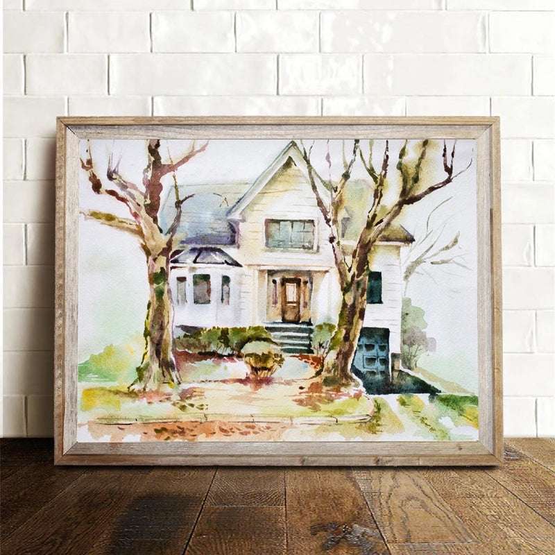 Twilight Saga Cullen Family Residence & Bella Swan's House Watercolor Art Print - 80d3e6-0e.myshopify.com - -  