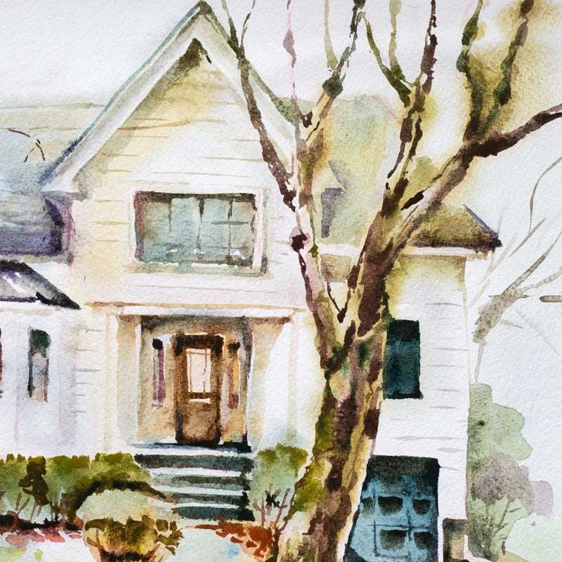 Twilight Saga Cullen Family Residence & Bella Swan's House Watercolor Art Print - 80d3e6-0e.myshopify.com - -  