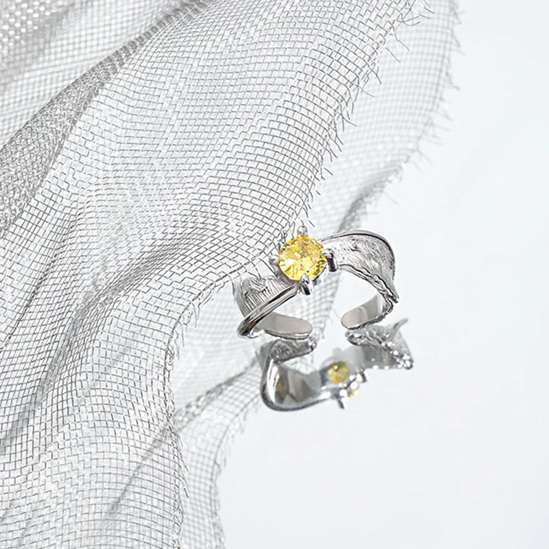 S925 Sterling Silver Harry Potter Golden Snitch Women's Ring with Yellow Zircon - 80d3e6-0e.myshopify.com - -  