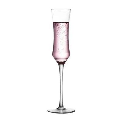 Handblown Modern Gold Trim Champagne Flute Glasses (170-330ml) - Lovez Aqua© - 