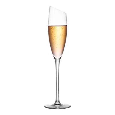 Handblown Modern Gold Trim Champagne Flute Glasses (170-330ml) - Lovez Aqua© - 