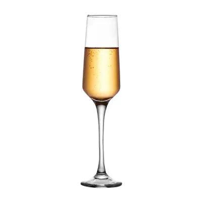 Handblown Modern Gold Trim Champagne Flute Glasses (170-330ml) - Lovez Aqua© - 