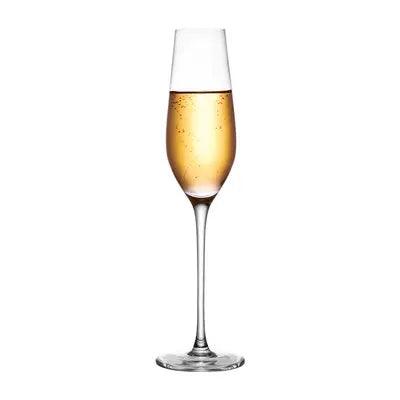 Handblown Modern Gold Trim Champagne Flute Glasses (170-330ml) - Lovez Aqua© - 