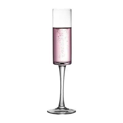 Handblown Modern Gold Trim Champagne Flute Glasses (170-330ml) - Lovez Aqua© - 