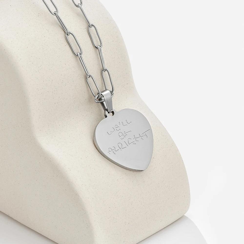 Harry Styles "We'll Be Alright" Fine Line Stainless Steel Pendant Necklace - Lovez Aqua© - 