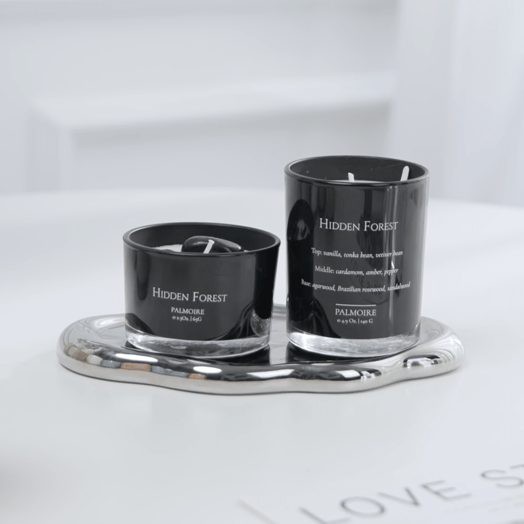 Hidden Forest Candle Set With Decorative Jars - Vanilla & Tonka Bean - Lovez Aqua© - 