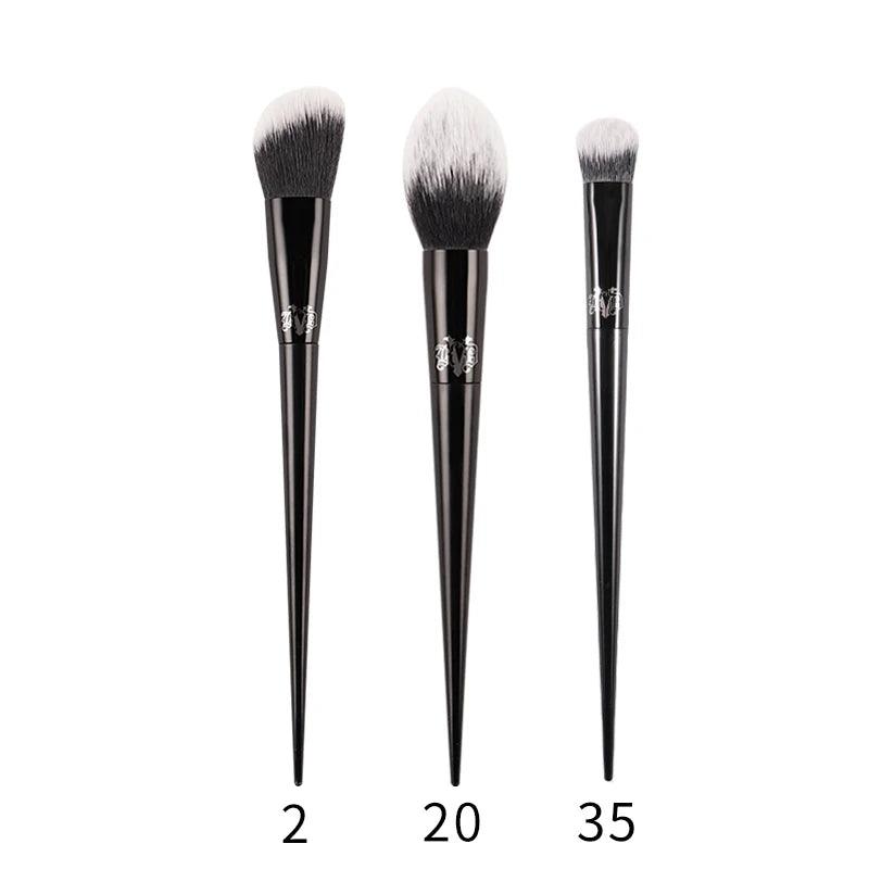 Kat Von D Luxury Makeup Foundation Blush & Highlighter Brush Set - Lovez Aqua© - 