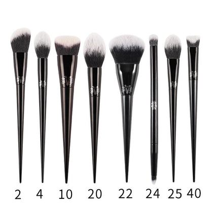 Kat Von D Luxury Makeup Foundation Blush & Highlighter Brush Set - Lovez Aqua© - 