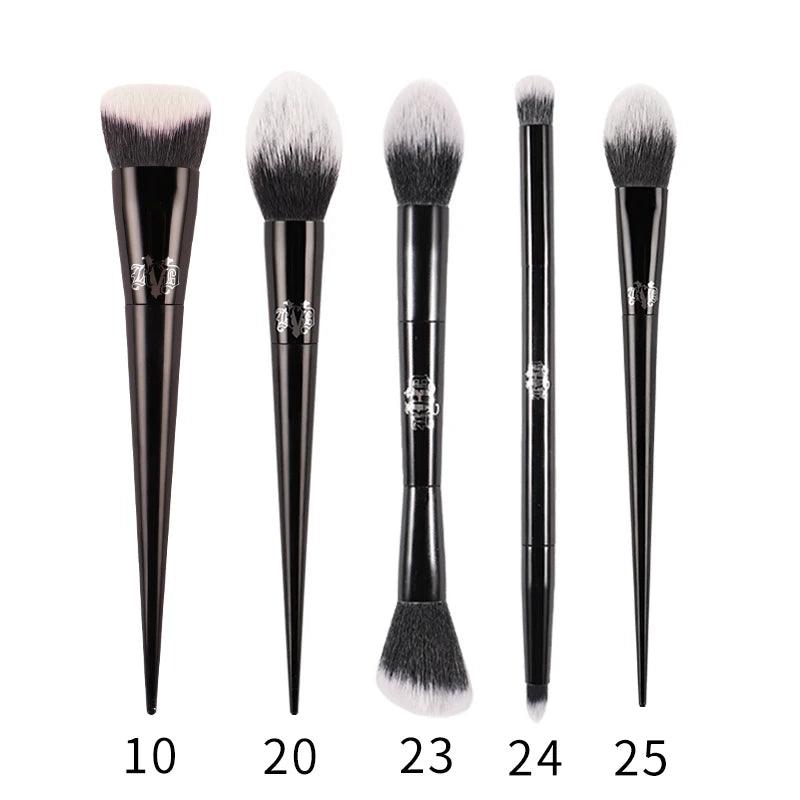 Kat Von D Luxury Makeup Foundation Blush & Highlighter Brush Set - Lovez Aqua© - 