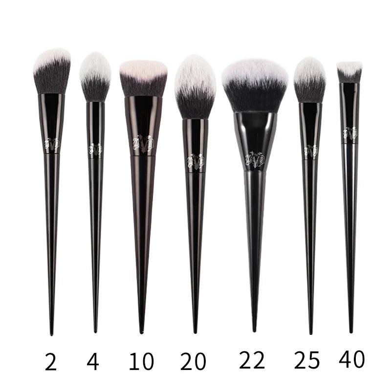 Kat Von D Luxury Makeup Foundation Blush & Highlighter Brush Set - Lovez Aqua© - 