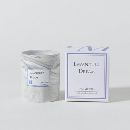 Lavandula Dream Soy Wax Candle With Decorative Jar - Lavender & Cinnamon Leaf - Lovez Aqua© - 