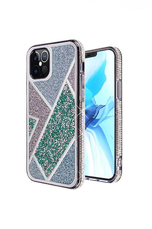 Luxury Rhombus Glitter Diamond Phone Case Cover for iPhone 12/Pro (6.1 Only) - Lovez Aqua© - 