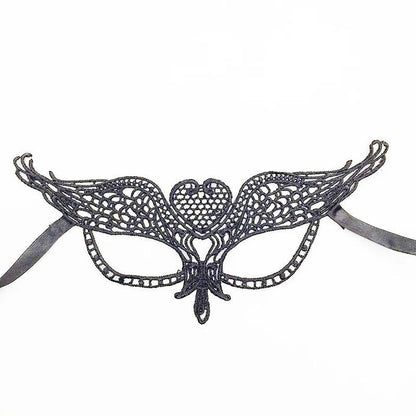 Luxury Women's Black Intricate Lace Venetian Masquerade Ball Mask - Lovez Aqua© - 