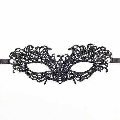 Luxury Women's Black Intricate Lace Venetian Masquerade Ball Mask - Lovez Aqua© - 