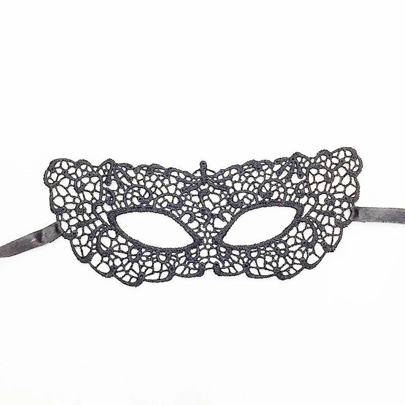 Luxury Women's Black Intricate Lace Venetian Masquerade Ball Mask - Lovez Aqua© - 