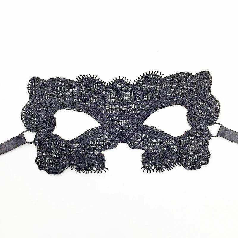 Luxury Women's Black Intricate Lace Venetian Masquerade Ball Mask - Lovez Aqua© - 